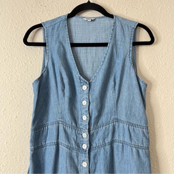 RAILS Scarlett Chambray Romper Linen Lyocell Size M (MISSING BELT) - Picture 5 of 10